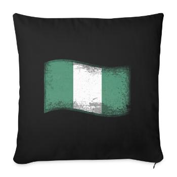 Nigeria Vintage - Housse de coussin décorative 45 x 45 cm - noir - Devant