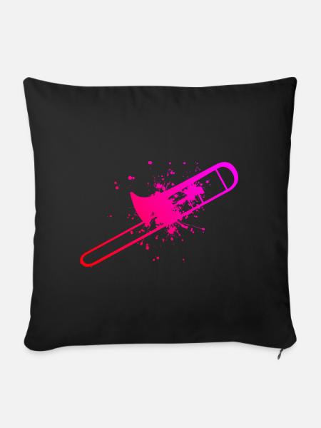Damen Posaunistin Herren Tenorposaune Posaunisten - Sofakissenbezug 45 x 45 cm - Schwarz