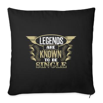 Relation solo célibataire - Housse de coussin décorative 45 x 45 cm - noir - Devant