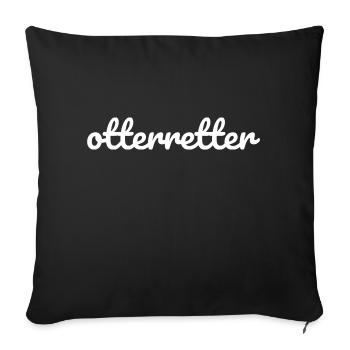 otter animal animal lovers ferrets - Sofa pillowcase 17,3'' x 17,3'' (45 x 45 cm) - black - Front