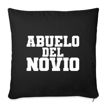 Abuelo del Novio Groom's Grandpa Wedding Gift - Sofa pillowcase 17,3'' x 17,3'' (45 x 45 cm) - black - Front