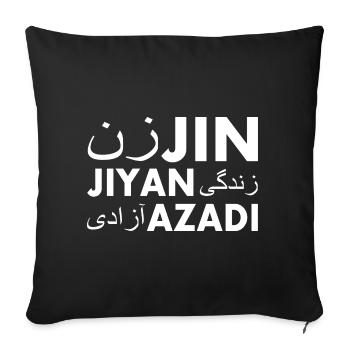 jin jiyan azadi women life freedom - Sofa pillowcase 17,3'' x 17,3'' (45 x 45 cm) - black - Front