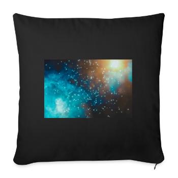 Cosmos - Sofa pillowcase 17,3'' x 17,3'' (45 x 45 cm) - black - Front