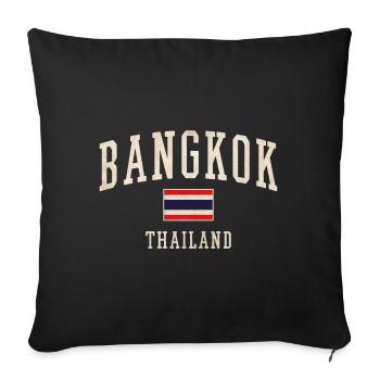 Bangkok Thailand Vintage Logo - Sofa pillowcase 17,3'' x 17,3'' (45 x 45 cm) - black - Front