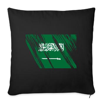 Saudi Arabien Flagge - Sofakissenbezug 45 x 45 cm - Schwarz - Vorne