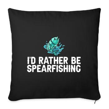 Spearfishing Spear Fishermen Fish Spear Fishermen - Sofa pillowcase 17,3'' x 17,3'' (45 x 45 cm) - black - Front