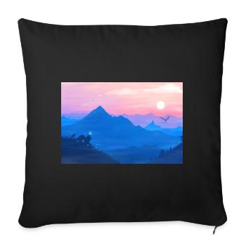 A Stellar Wolf Dream: Farben der Morgenröte - Poster - Sofakissenbezug 45 x 45 cm - Schwarz - Vorne
