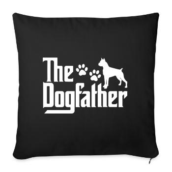 Le père du chien Citations de chien drôle - Housse de coussin décorative 45 x 45 cm - noir - Devant