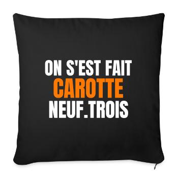 réforme des retraites, Macron, 49 3 - Housse de coussin décorative 45 x 45 cm - noir - Devant