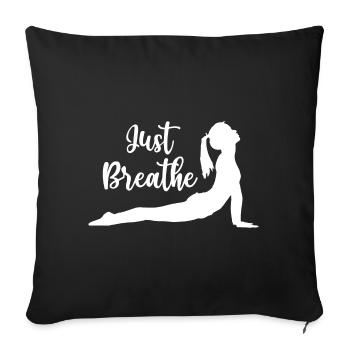 Yoga Geschenkidee - Namaste - Sofakissenbezug 45 x 45 cm - Schwarz - Vorne