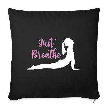 Yoga Geschenkidee - Namaste - Sofakissenbezug 45 x 45 cm - Schwarz - Vorne