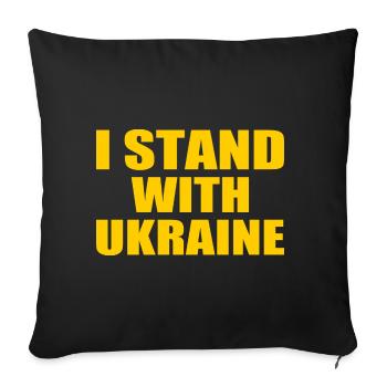 I stand with ukraine - Housse de coussin décorative 45 x 45 cm - noir - Devant