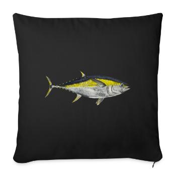 yellowfin tuna sport fisherman angler ahi fish - Sofa pillowcase 17,3'' x 17,3'' (45 x 45 cm) - black - Front