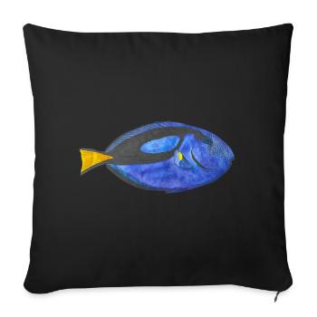 Blue Surgeonfish Snorkeling Fish Aquarium Reef - Sofa pillowcase 17,3'' x 17,3'' (45 x 45 cm) - black - Front