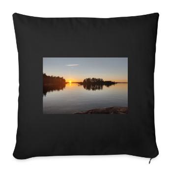 Midnight Sun, Finland - Sofa pillowcase 17,3'' x 17,3'' (45 x 45 cm) - black - Front