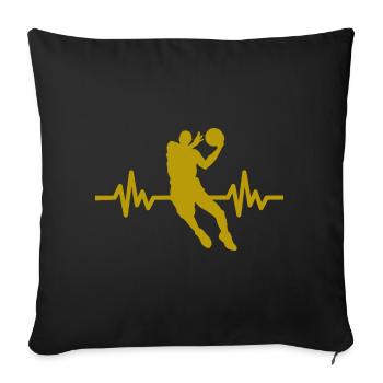 Haertbeat Basketball - USA - Team Sports - Hoops - Sofa pillowcase 17,3'' x 17,3'' (45 x 45 cm) - black - Front