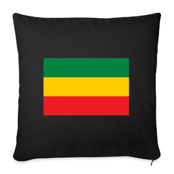 Flag of the Reggae Rastafari Rasta Roots One Love - Sofa pillowcase 17,3'' x 17,3'' (45 x 45 cm) - black - Front