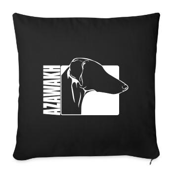 Azawakh Profil Chiens Wilsigns Greyhounds - Housse de coussin décorative 45 x 45 cm - noir - Devant