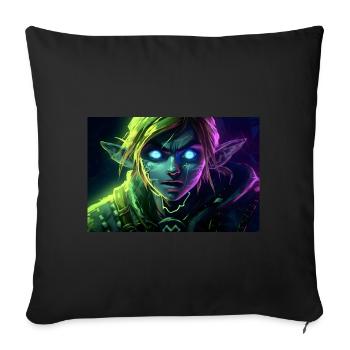 Elfenjunge, Feenjunge Fantasy - Sofakissenbezug 45 x 45 cm - Schwarz - Vorne