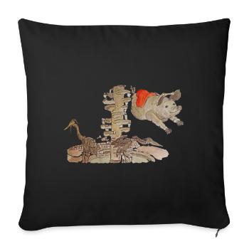 Puppenbrunnen Erkelenz, 41812 Kreis Heinsberg, NRW - Sofa pillowcase 17,3'' x 17,3'' (45 x 45 cm) - black - Front