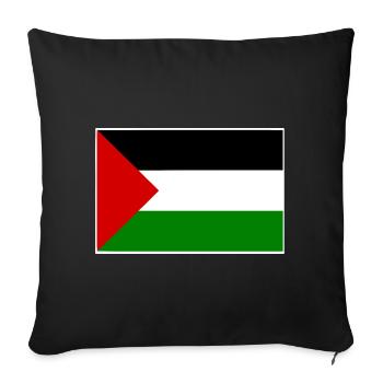 Free palestine - Sofa pillowcase 17,3'' x 17,3'' (45 x 45 cm) - black - Front