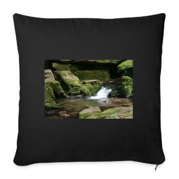 MONBACH IN THE NORTHERN BLACK FOREST - Sofa pillowcase 17,3'' x 17,3'' (45 x 45 cm) - black - Front