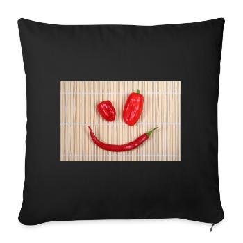 SPICY Smiley - Sofa pillowcase 17,3'' x 17,3'' (45 x 45 cm) - black - Front