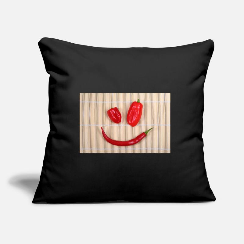 Smiley épicé Housse de coussin décorative 45 x 45 cm