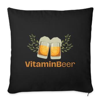 VitaminB - Sofakissenbezug 45 x 45 cm - Schwarz - Vorne