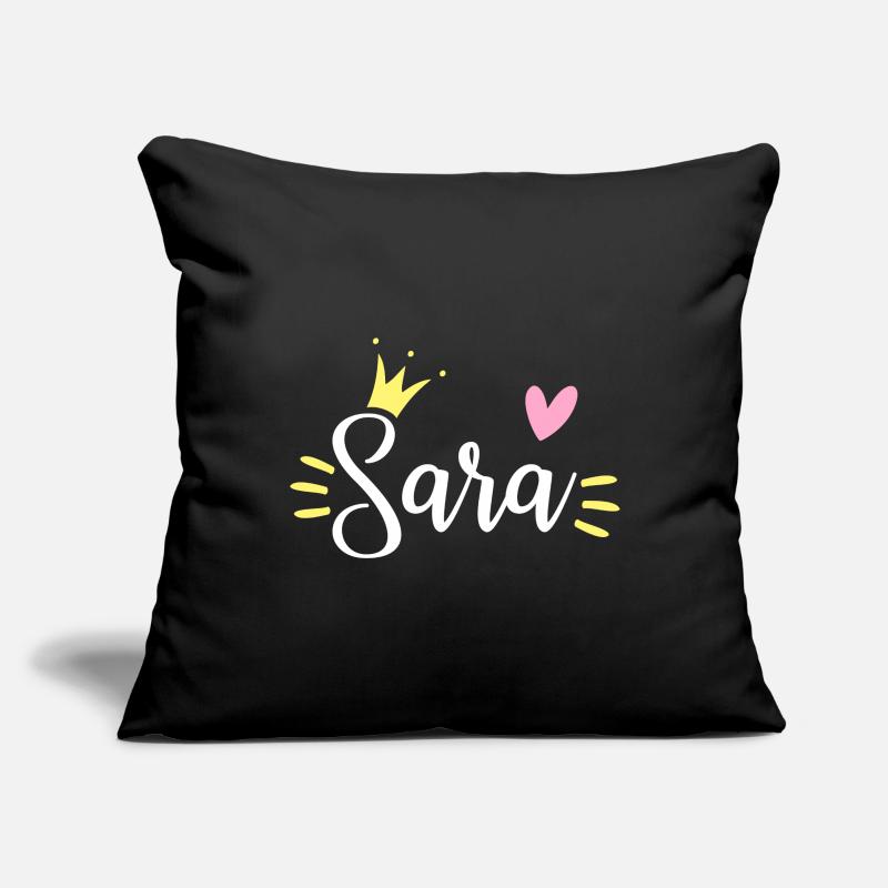 Sara Name Crown Sofa pillowcase 17,3'' x 17,3'' (45 x 45 cm)