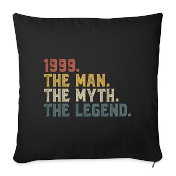 1999 Man Myth Legend - Sofa pillowcase 17,3'' x 17,3'' (45 x 45 cm) - black - Front