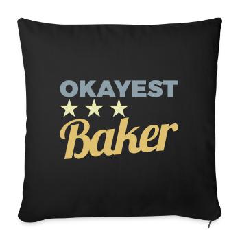 Boulanger moyen - Housse de coussin décorative 45 x 45 cm - noir - Devant