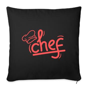 Red Chef Sketch Elegant - Sofakissenbezug 45 x 45 cm - Schwarz - Vorne