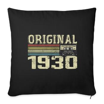 1930 Fêtes D’anniversaire - Cadeau Retro 1930 - Housse de coussin décorative 45 x 45 cm - noir - Devant