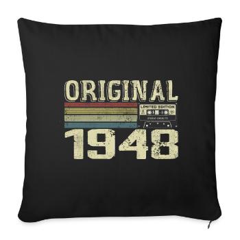 1948 Birthday Parties - 1948 Retro Gift - Sofa pillowcase 17,3'' x 17,3'' (45 x 45 cm) - black - Front