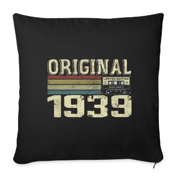 1939 Fêtes D’anniversaire - Cadeau Retro 1939 - Housse de coussin décorative 45 x 45 cm - noir - Devant