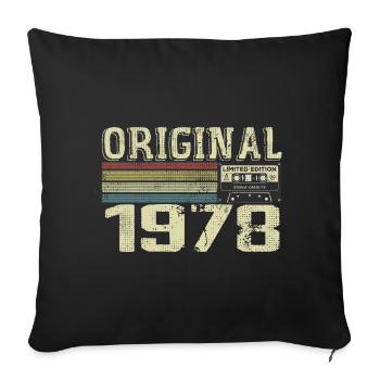 1978 Birthday Parties - Retro 1978 Gift - Sofa pillowcase 17,3'' x 17,3'' (45 x 45 cm) - black - Front
