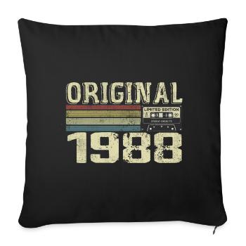 1988 Birthday Parties - 1988 Retro Gift - Sofa pillowcase 17,3'' x 17,3'' (45 x 45 cm) - black - Front