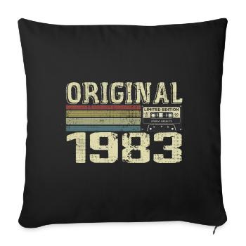 1983 Fêtes D’anniversaire - Cadeau Retro 1983 - Housse de coussin décorative 45 x 45 cm - noir - Devant