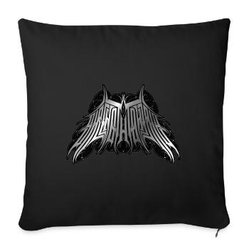 Restez fort : la force de la calligraphie dans le style de tatouage - Housse de coussin décorative 45 x 45 cm - noir - Devant