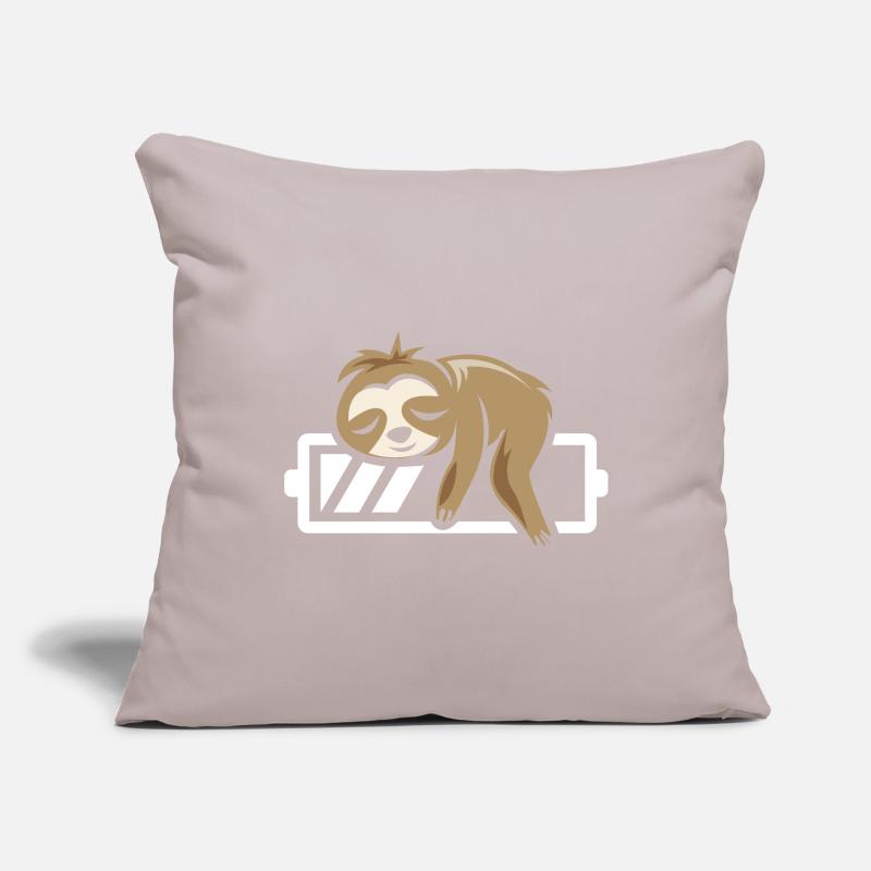 Sloth funny sleeping battery loading icon Sofa pillowcase 17,3'' x 17,3'' (45 x 45 cm)