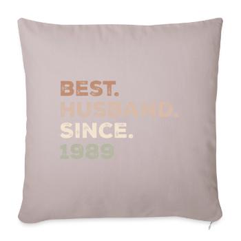 Meilleur Mari Depuis 1989 Cadeau D’anniversaire - Housse de coussin décorative 45 x 45 cm - taupe clair - Devant