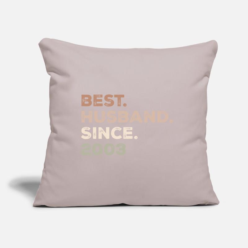 Bester Ehemann seit 2003 Geburtstagsgeschenk Sofakissenbezug 45 x 45 cm