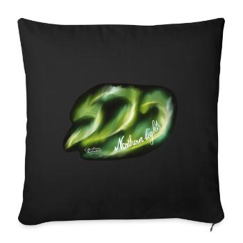 Northern lights - Sofa pillowcase 17,3'' x 17,3'' (45 x 45 cm) - black - Front