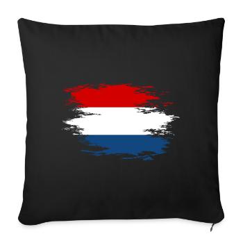 Holland flag used design - Sofa pillowcase 17,3'' x 17,3'' (45 x 45 cm) - black - Front