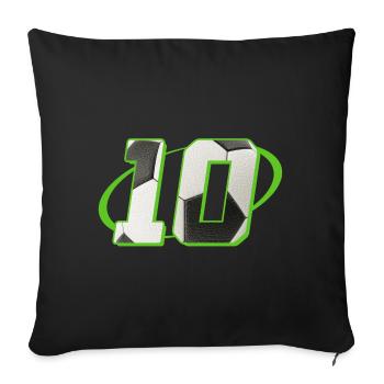 10 Birthday Soccer 10 Years Soccer Player - Sofa pillowcase 17,3'' x 17,3'' (45 x 45 cm) - black - Front