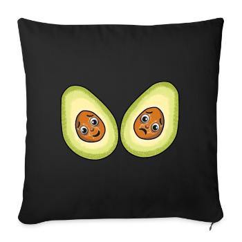 Avocados Früchte Frucht Vegetarisch - Sofakissenbezug 45 x 45 cm - Schwarz - Vorne