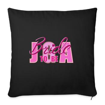Typographie de la mariée à mettre en évidence - Housse de coussin décorative 45 x 45 cm - noir - Devant