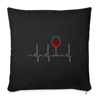 Verre rempli d’impulsions - Housse de coussin décorative 45 x 45 cm - noir - Devant