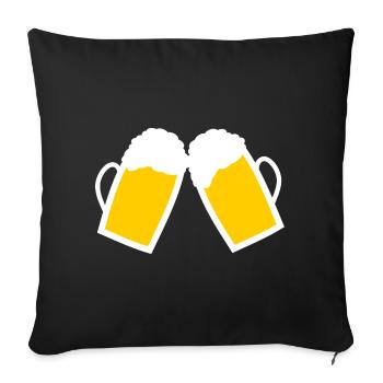 Beer Beer Glasses Father's Day Gift Dad - Sofa pillowcase 17,3'' x 17,3'' (45 x 45 cm) - black - Front